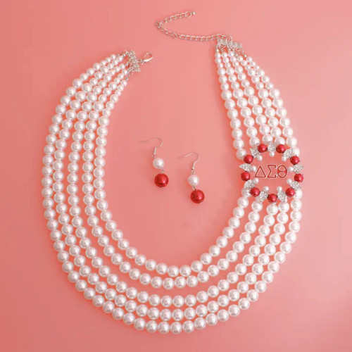 DST Necklace White Pearl Set  DST Necklace White Pearl Set