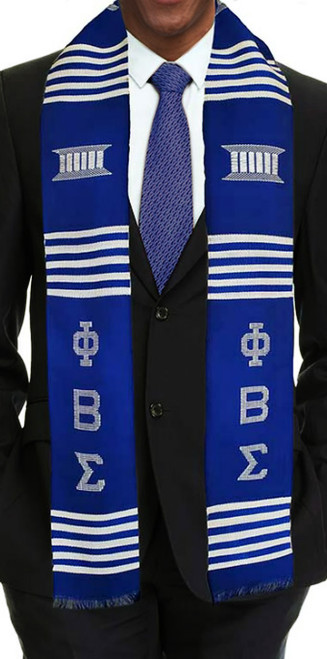 Standard Phi Beta Sigma  Blue Kente Stole Standard Phi Beta Sigma  Blue Kente Stole