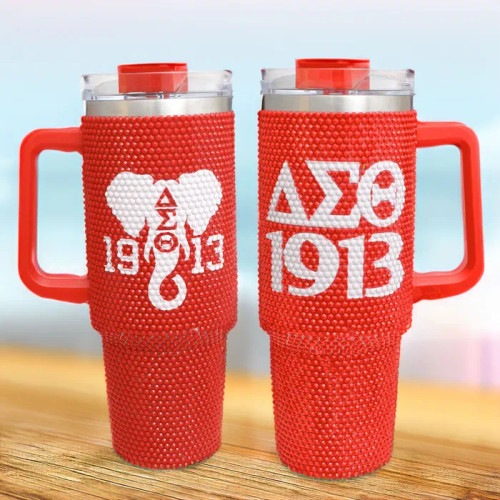 DST Sorority Red Bling 40.5 oz Tumbler Cup DST Sorority Red Bling 40.5 oz Tumbler Cup