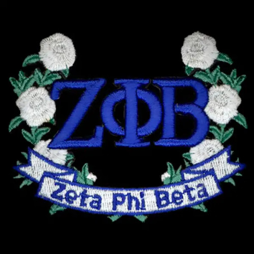 ZPB 2 1/4″ Wreath Emblem W/ Flowers & Heat Seal Backing