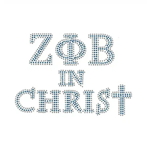 ZPB Sisters In Christ StudStone Heat Transfer – Blue