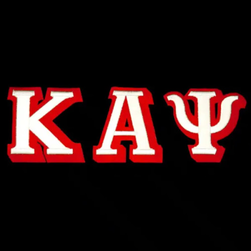 KAP 3 1/2″T White/Red 3-D Letters Emblem Set W/Heat Seal Backing