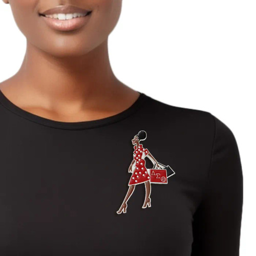 DST Sorority Glam Gal Shopping Brooch DST Sorority Glam Gal Shopping Brooch
