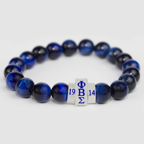 PBS Natural Stone Bead Bracelet – Blue