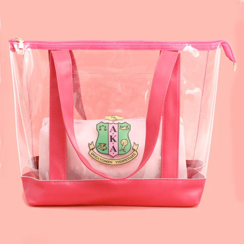 Pink Clear AKA Sorority Stadium  Bag Pink Clear AKA Sorority Stadium  Bag