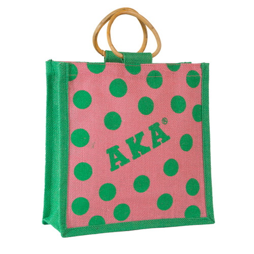 Mini Polka Dot Jute Bag