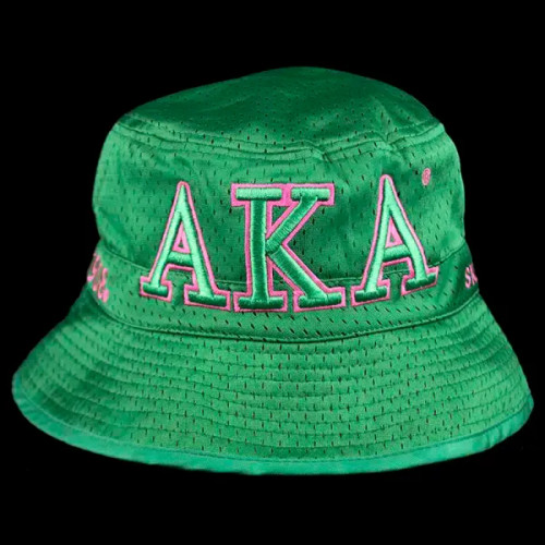 AKA Embroidered Bucket Hat Green  AKA Embroidered Bucket Hat Green