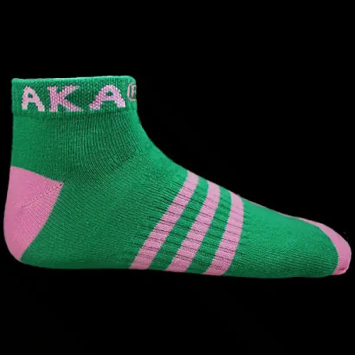 AKA Ankle Socks – Green With Pink AKA Ankle Socks – Green With Pink
