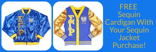 SGR SEQUIN JACKET_GOLD  +  FREE ROYAL SGR SEQUINS CARDIGAN