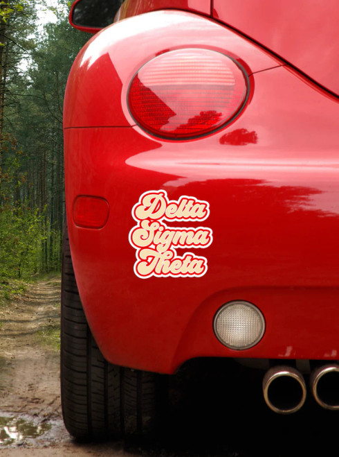 Delta Sigma Theta Retro Sorority Car Magnet Set of 2