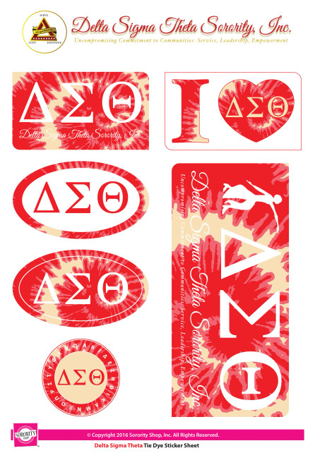 Delta Sigma Theta Tie Dye stickers Delta Sigma Theta Tie Dye stickers