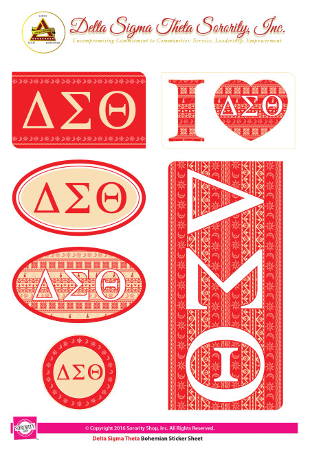 Delta Sigma Theta Bohemian Stickers Delta Sigma Theta Bohemian Stickers
