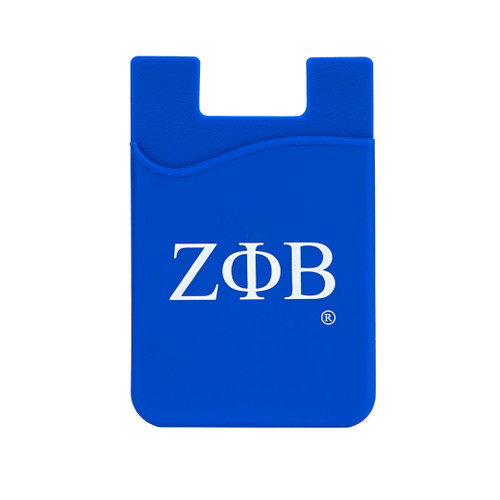 Silicone Phone Wallet – Zeta Phi Beta, Blue