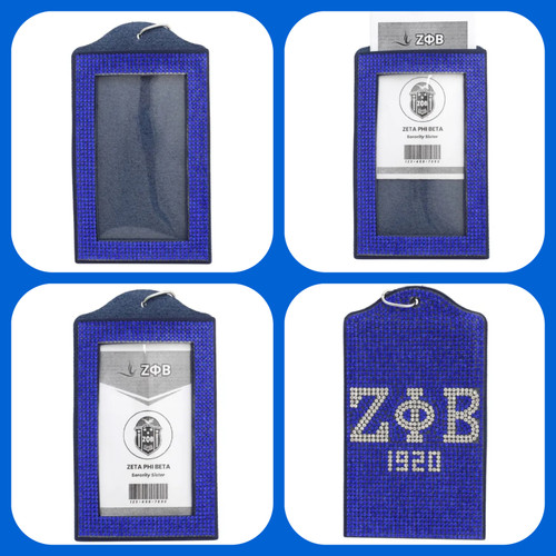 ZPB Blue Sparkling Sorority Pride ID Badge Holder ZPB Blue Sparkling Sorority Pride ID Badge Holder