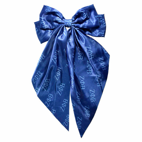 Zeta Phi Beta Greek Letters Hair Bow