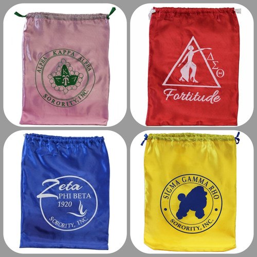 Sorority Satin Shoe Bags Sorority Satin Shoe Bags
