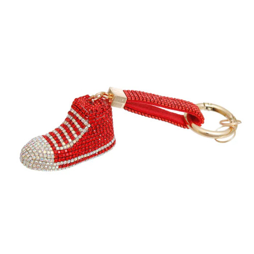 Keychain Red Bling Chucks Charm for Women Keychain Red Bling Chucks Charm for Women