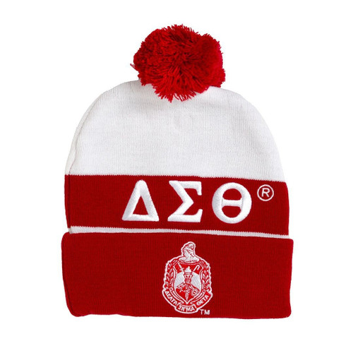 DST Embroidered Knit Beanie  (RED)(BCAM)