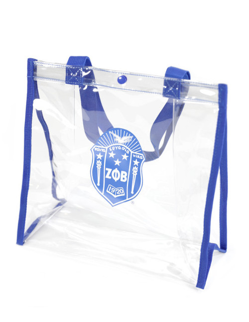 ZPB CLEAR TOTE BAG with snap button closure(BCAM)