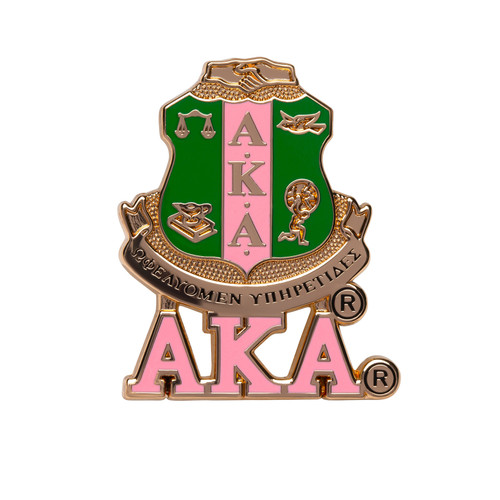  3D Crest Lapel Pin w/ Letters – Alpha Kappa Alpha  (BCAM)