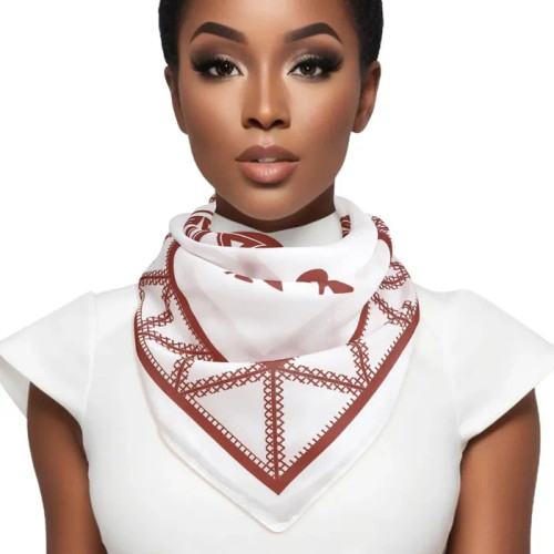 DST Sorority Fortitude White Square Scarf   (BCAM)