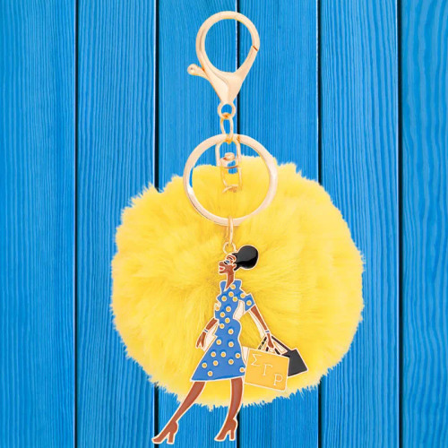 SGRHO Sorority Glam Gal Pom Pom Keychain(BCAM)