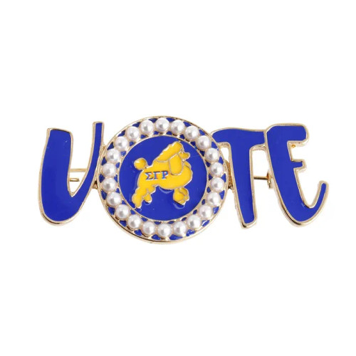 Brooch Sigma Gamma Rho Vote Sorority Pin(BCAM)
