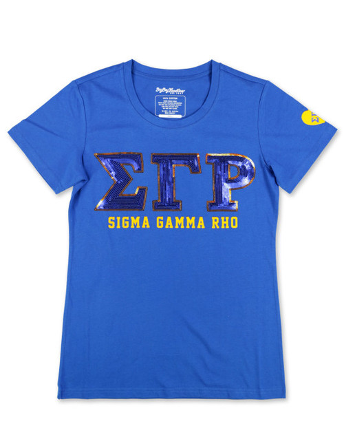 SGR SEQUIN PATCH TEE (ROYAL)(Medium Only)(BCAM)