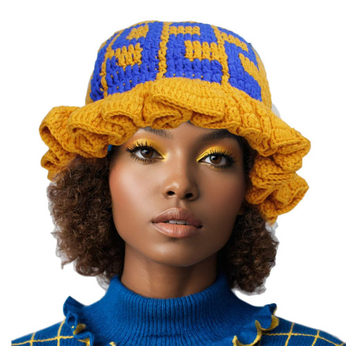 SGRHO Gold Crochet Ruffle 1922 Bucket Hat (Pre-Order) SGRHO Gold Crochet Ruffle 1922 Bucket Hat (Pre-Order)