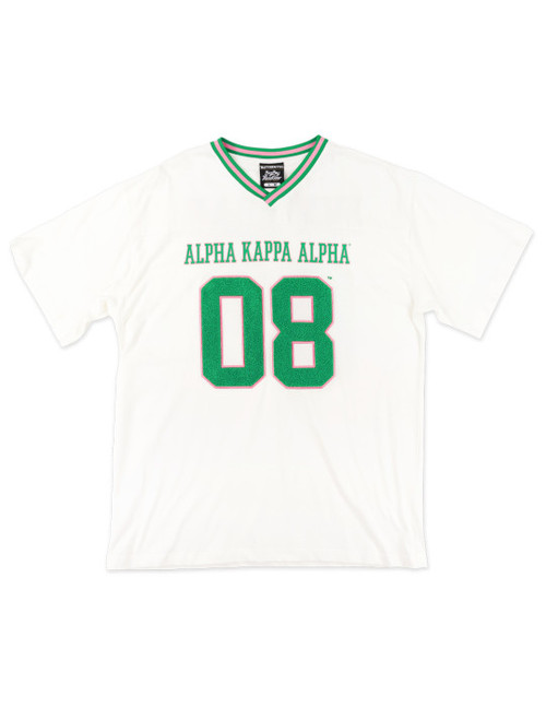 AKA OVERSIZED CHENILLE FOOTBALL JERSEY TEE AKA OVERSIZED CHENILLE FOOTBALL JERSEY TEE