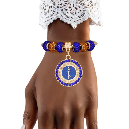 SGRHO Greek Merch Bead and Charm Cable Bracelet