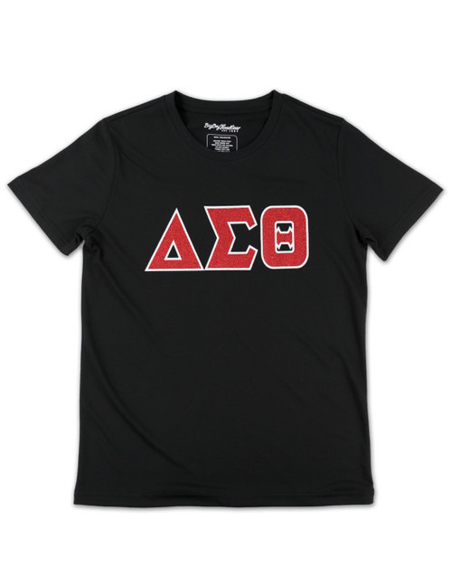 DST GLITTER DRY FIT TEE_BLACK