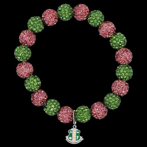 AKA Stone Bead Bracelet w/ Shield(BCAM)