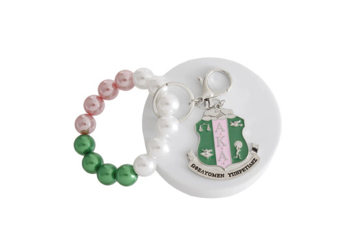 Pink Green Pearl Shield Keychain(BCAM)
