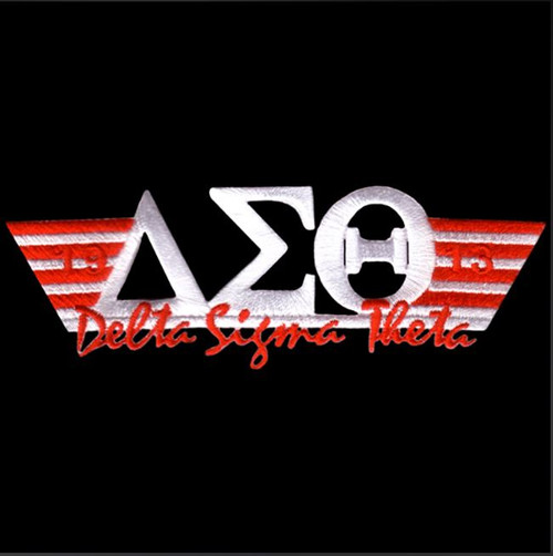 DST 4 3/4"W Two Tone 3-N-1 White W/Red Emblem W/Heat Seal Backing(BCAM)