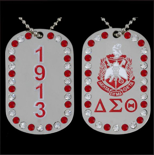 DST Double Sided Bling Dog Tag Silver(BCAM)