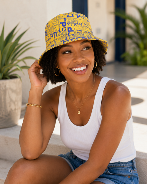 SGRHO Sorority Pride Graphic Print Bucket Hat