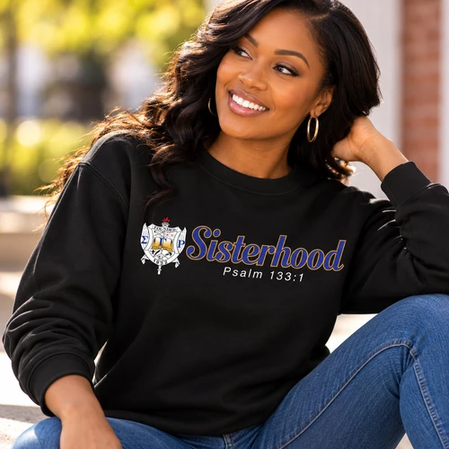 ( SWEATSHIRT)  SGRho Sisterhood / Psalm 133:1  Shirt
