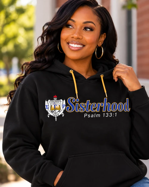  ( HOODIE)  SGRho Sisterhood / Psalm 133:1  Shirt