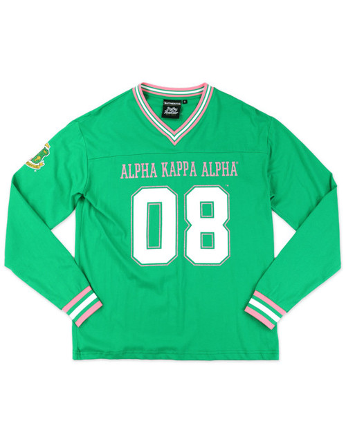  AKA LONG SLEEVE JERSEY _GREEN  ( 4XL  ONLY )