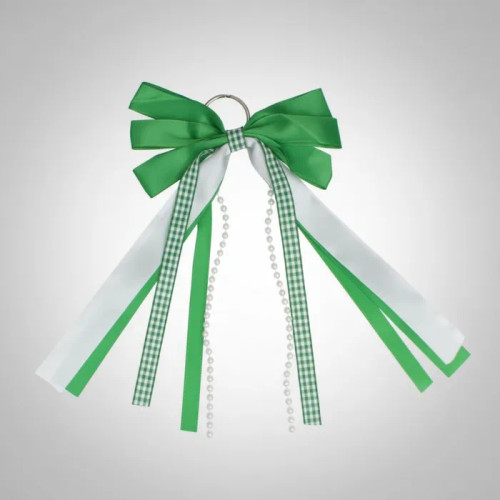 AKA Boots on the Ground Green White Boot Bow