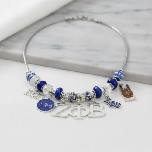 ZPB Snake Chain Luxe Bead and Charm Necklace