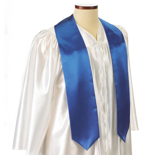 Plain Royal Blue 72inch Satin Graduation Stole – Satin (DIY Ready)