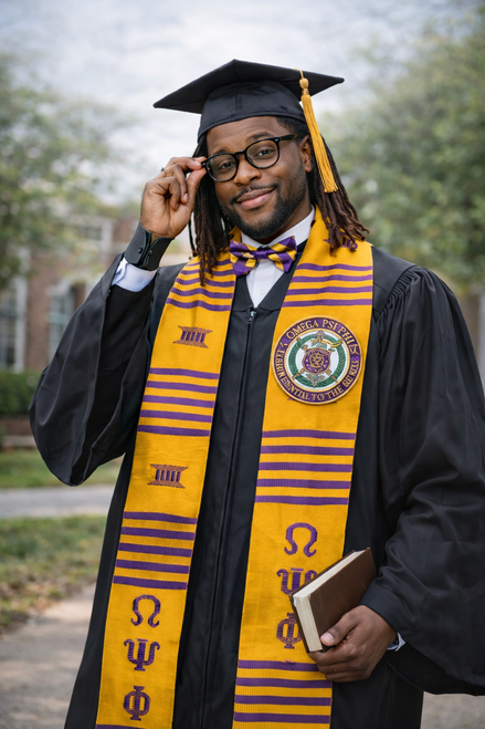 OPP  Gold Kente Stole (Gold) With Patch  