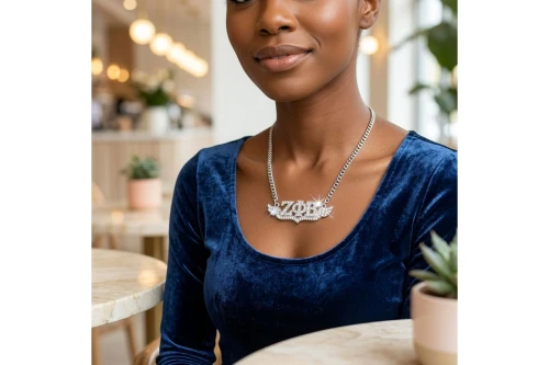 ZPB Winged Bling Pendant Silver Chain Necklace