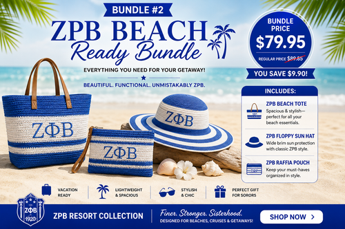 ZPB Beach Tote, Hat & Pouch Bundle