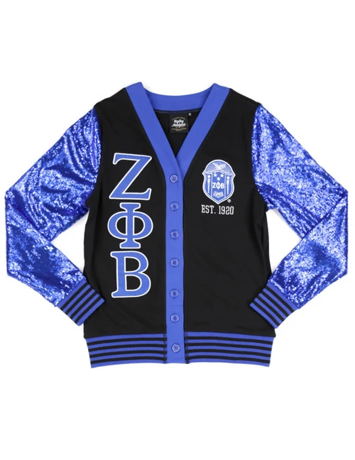 ZPB  Sequin Cardigan( Black)(2XL Only)(BCAM)