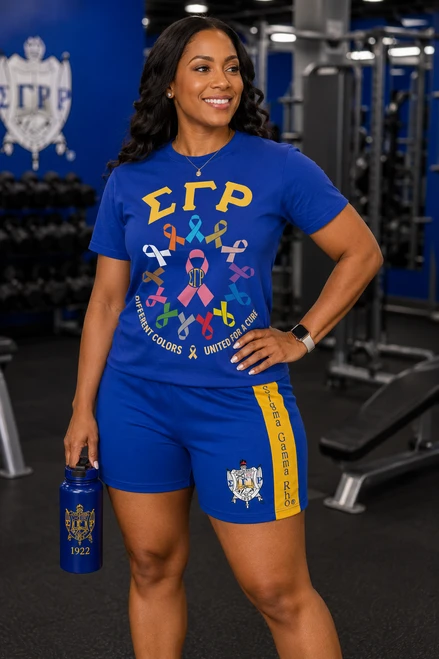 SGRHO Performance Shorts  + FREE  SGRho  Breast Cancer  Awareness TeeENESS 