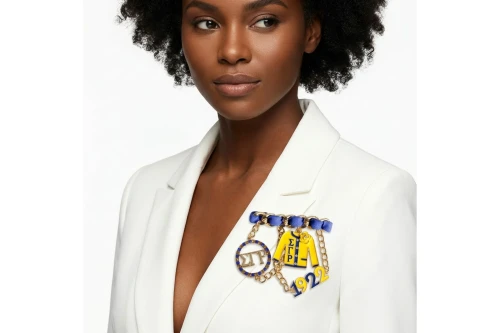 Sigma Gamma Rho 1922 Ribbon Charm Brooch