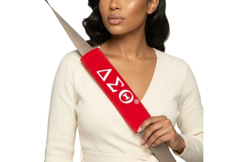 Delta Sigma Theta Red Seat Belt Cover Set